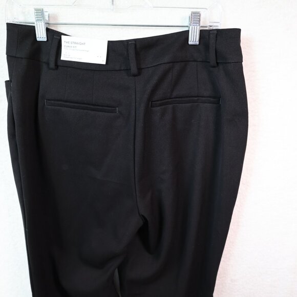Ann Taylor The Straight Leg Curvy Fit Black Pants Womens Size 6 NWT - Picture 7 of 10
